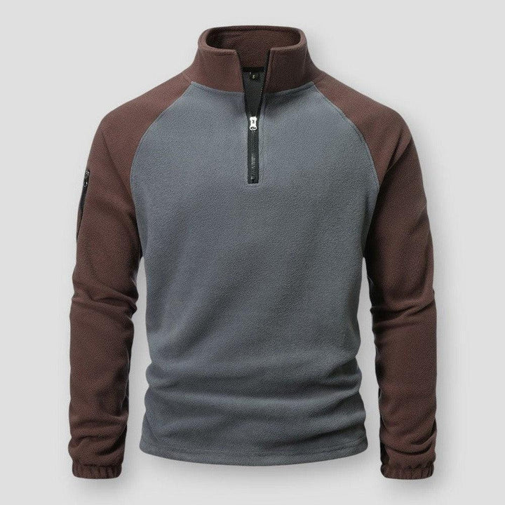 Hemming | Herre Sweatshirt med Lynlås og Kontrastærmer