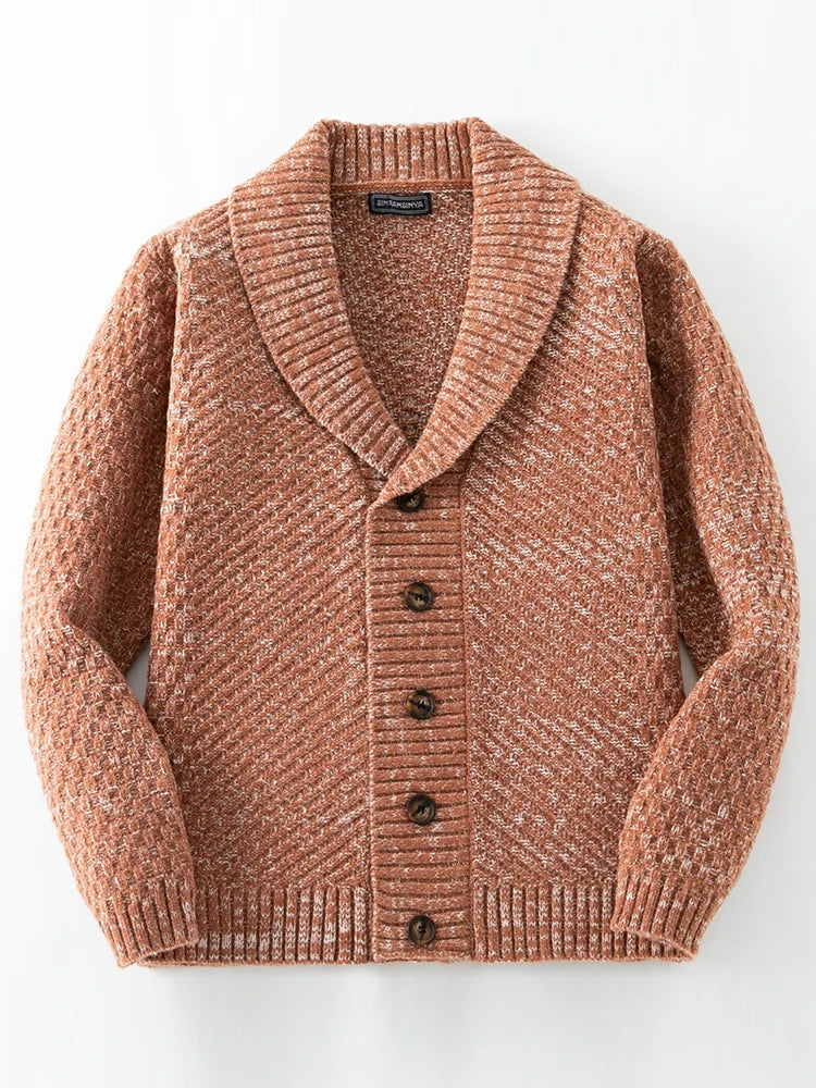 Hartvig | Herresweater med Knappelukning og Skulderkrave