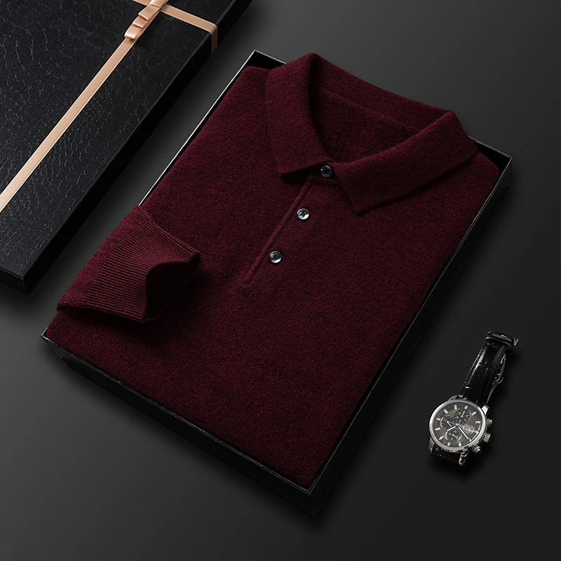 Mathias | Herre Casual Polo med Lange Ærmer