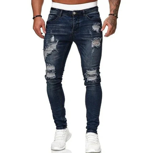 Niels | Stilfulde Rippede Skinny Jeans Til Mænd