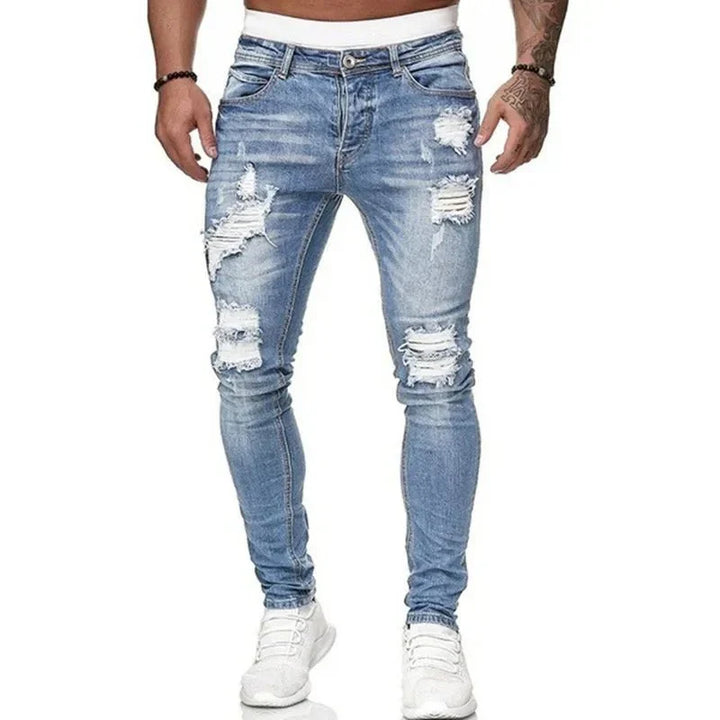 Niels | Stilfulde Rippede Skinny Jeans Til Mænd
