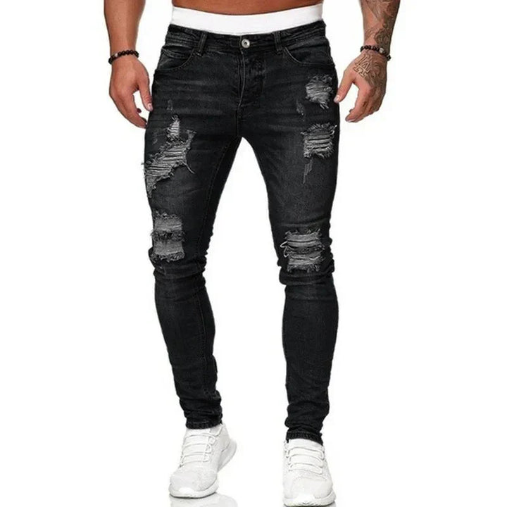 Niels | Stilfulde Rippede Skinny Jeans Til Mænd