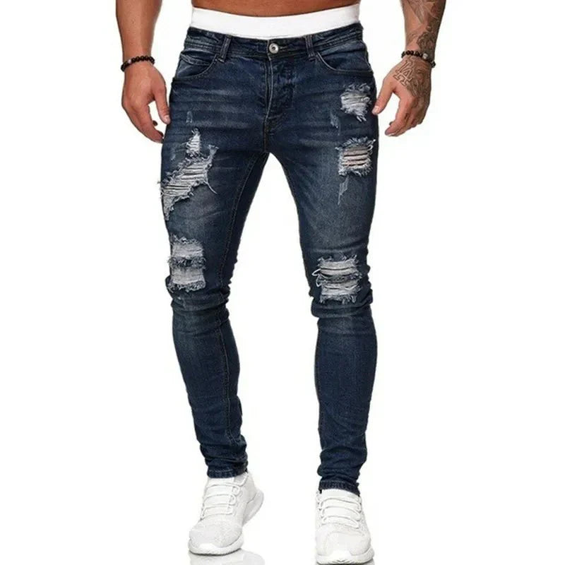 Niels | Stilfulde Rippede Skinny Jeans Til Mænd