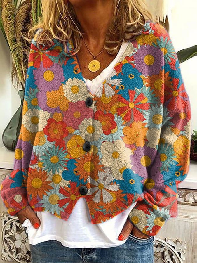 Petal™ – Blomstret cardigan med broderi