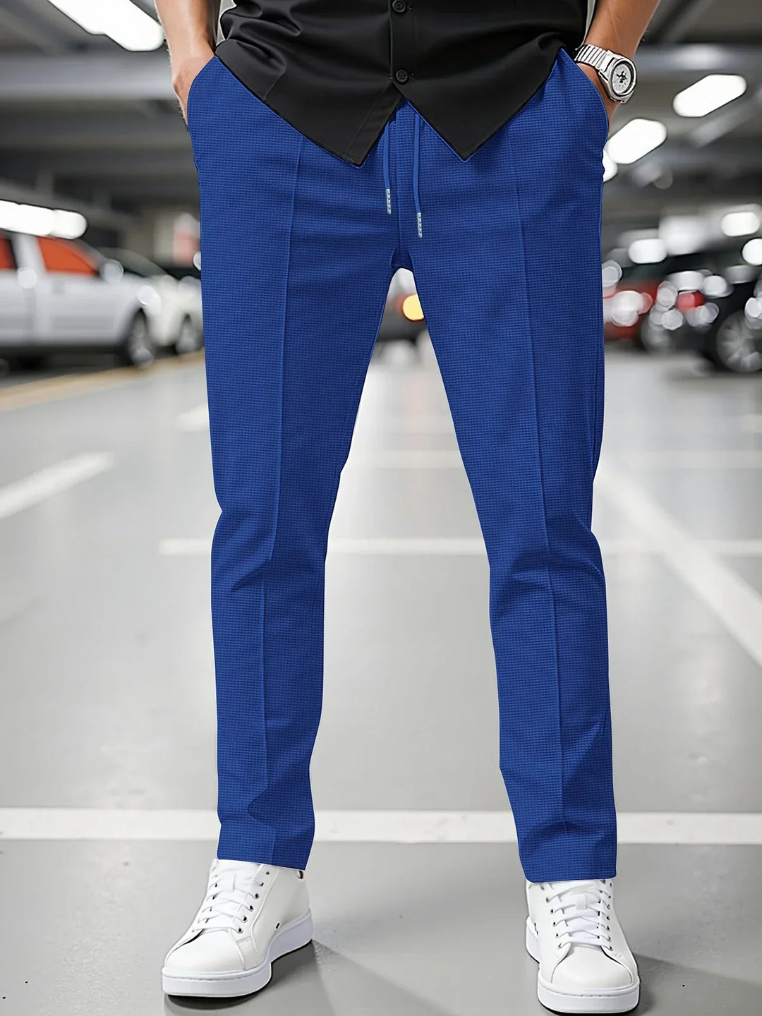 Einar | Herrebukser med Snørelukning og Slim Fit