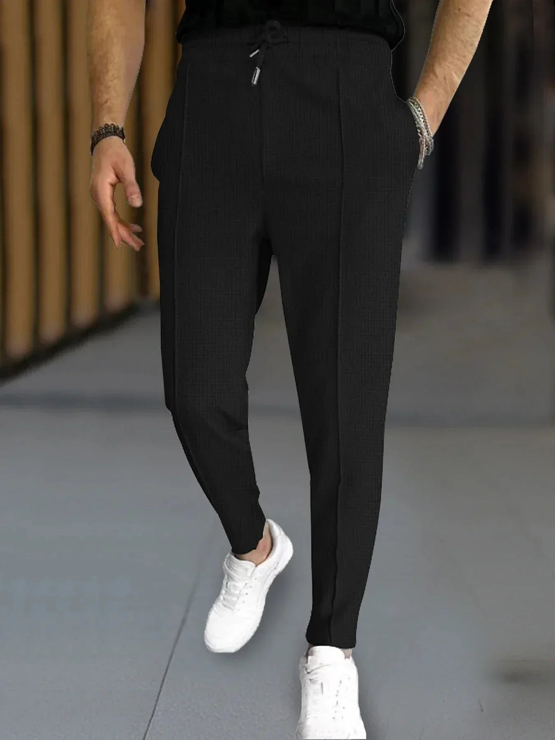Erik | Herre Casual Slim-Fit Vinterbukser med Plisseret Front
