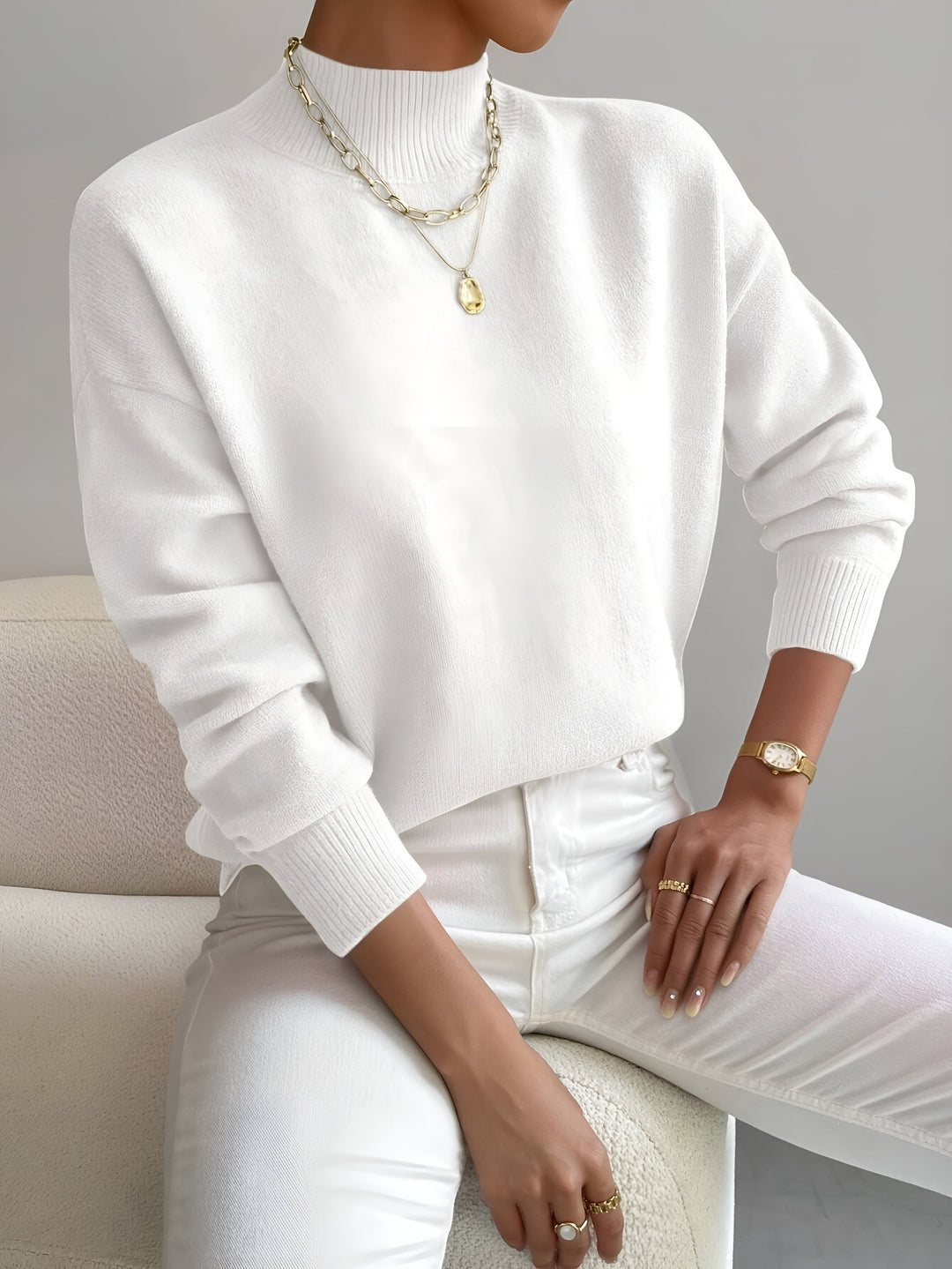 Sofie™ | Blød rullekravesweater
