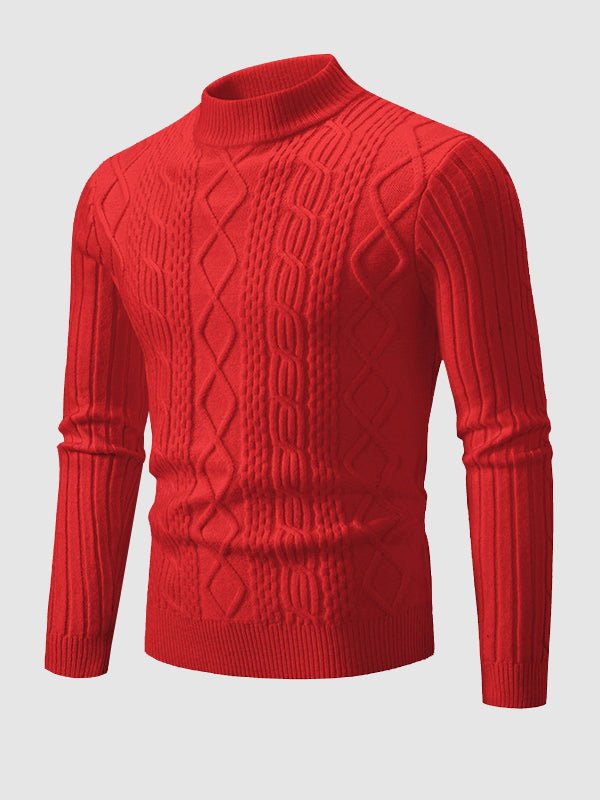 Kristian | Herre Strækbar Vintertrøje med Mock Neck