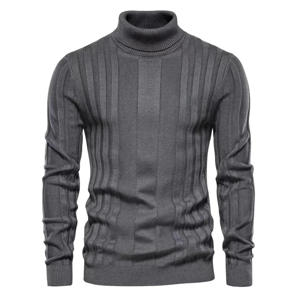 Charles | Rullekravesweater til Herrer med Struktureret Mønster