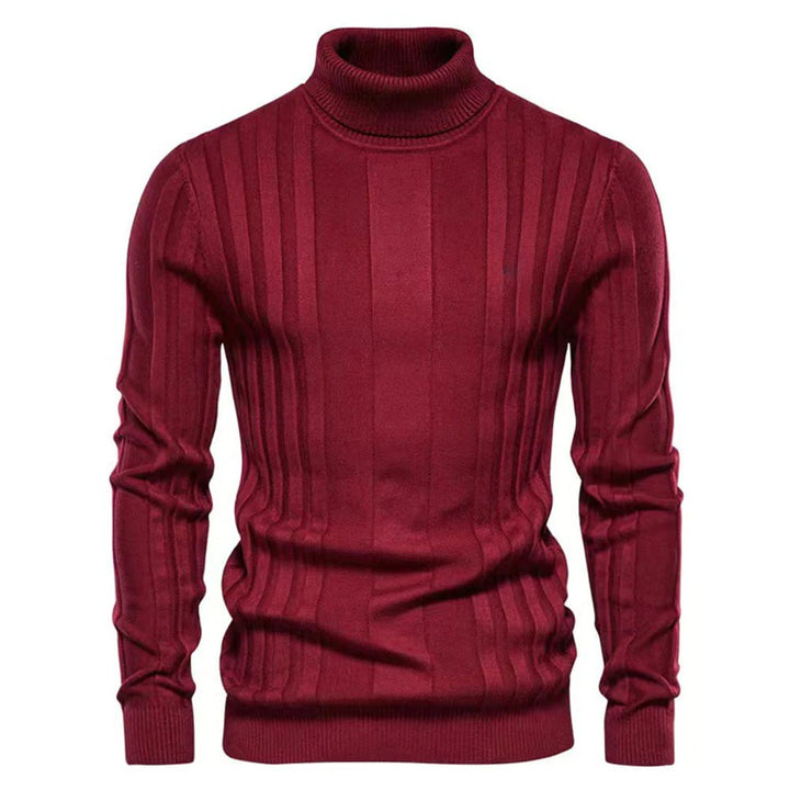 Charles | Rullekravesweater til Herrer med Struktureret Mønster