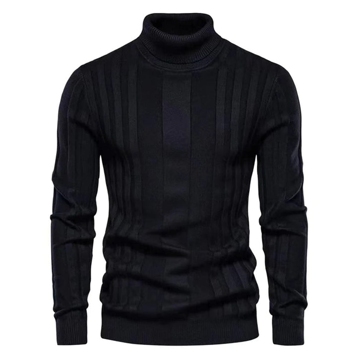 Charles | Rullekravesweater til Herrer med Struktureret Mønster