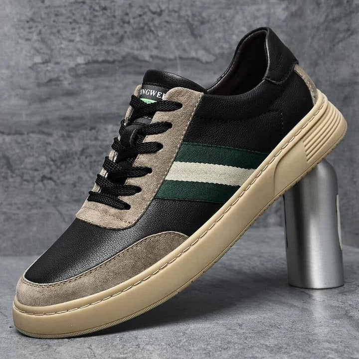 Elias | Herre Vinter PU Læder Sneakers med Snørelukning